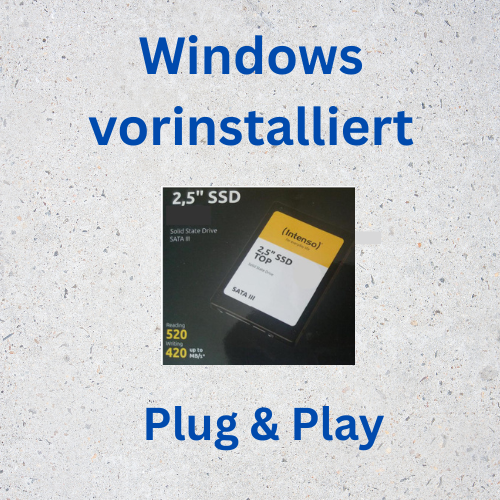SSD Festplatte Windows 10 / 11 Pro vorinstalliert für fast alle Modelle mit SATA 1-3