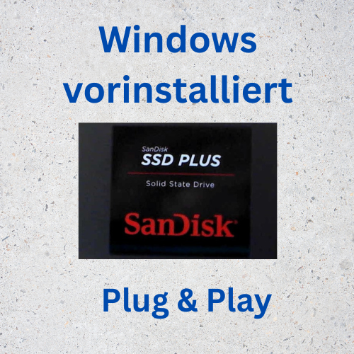 SSD Festplatte Sandisk Plus windows 10 / 11 Pro vorinstalliert für fast alle Modelle